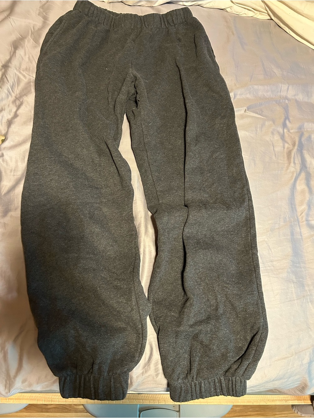 Women’s  Dark Gray Fleece Sweatpants - Comfortable Cozy Bottoms one size